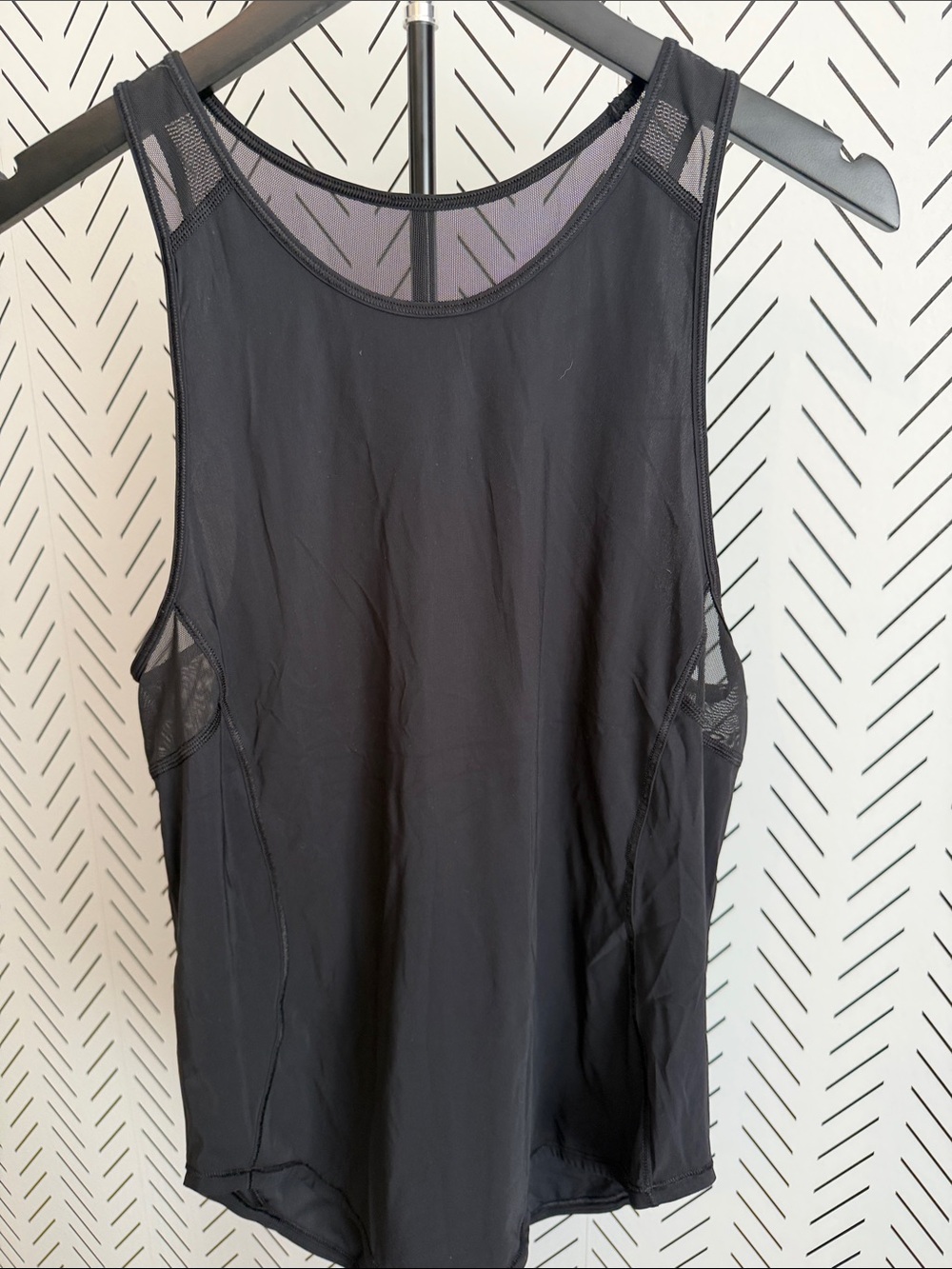 lululemon athletica Black Mesh-Trim Tank Top